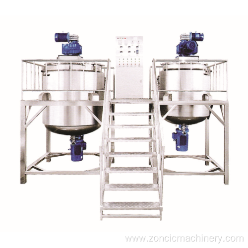 Liquid soap detergent shampoo vacuum mixer machine